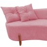 Namoradeira Sofá Feijão Luna Orgânica Veludo Rosa - 5