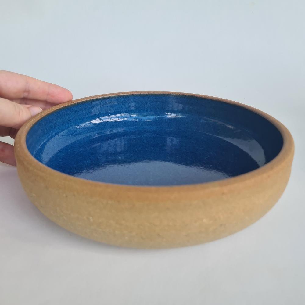 Pasta Bowl de cerâmica Azul 700ml para massas, sopas, risoto - 7