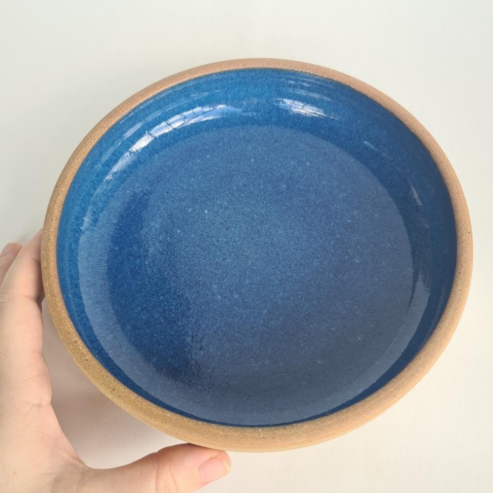 Pasta Bowl de cerâmica Azul 700ml para massas, sopas, risoto - 6