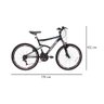 Bicicleta Mountain Bike Aro 26 Master Bp Quadro Aço Carbono Freio V-brake 21 Marchas Preto Azul - 2