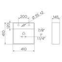 Ver imagem 2 de Cuba de Apoio Docol 41x41 970026 Quadrada com Mesa Branca Esmaltada