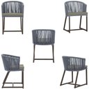 Ver imagem 5 de Mesa com 4 Cadeiras e Noronha Estofado 8 Trama Original Prata