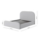 Ver imagem 4 de Cama Estofada Casal Estrutura Reforçada Estilo Contemporâneo Boucle Cinza