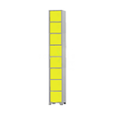 Ver imagem 1 de Armário Roupeiro De Aço 8 Portas Para Vestiário Academia Locker Amarelo