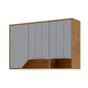 Ver imagem 1 de Armário Aéreo P/ Cozinha Celeste C/ 2 Portas 120cm Cinamomo/platina - Mgm