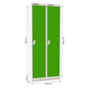 Ver imagem 4 de Armário de Aço 02 Portas - Nk 2331 Compatível com Capacete