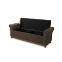 Ver imagem 5 de Baú Recamier Cama Box Grécia Quarto Estofado Solteiro:marrom