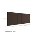 Ver imagem 3 de Cabeceira Cama de Solteiro Lisa 0.90 - Gt Magazine:marrom