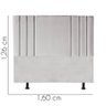Cabeceira Grécia Cama Box Casal 160 Cm Suede Cinza Claro - 2
