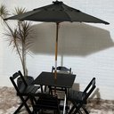 Ver imagem 2 de Conjunto Dobrável 70x70 com Ombrelone Paraná Cor do Conjunto: Preto;cor do Ombrelone: Preto