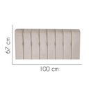 Ver imagem 4 de Painel Estofado Kiara Solteiro Madeira Maciça Couro Sintético Bege 100cm Gat Magazine