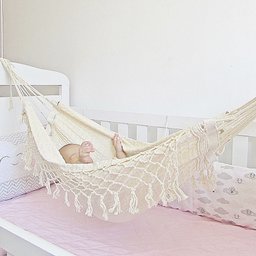 Rede de Dormir para Berço de Bebê 100% Algodão Várias Cores:cru - 2
