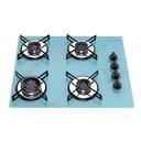 Ver imagem 1 de Cooktop Chamalar Bivolt Premium Ultra Chama 4 Bocas Vidro Temperado Marmorizado Verde