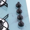Ver imagem 3 de Cooktop Chamalar Bivolt Premium Ultra Chama 4 Bocas Vidro Temperado Marmorizado Verde
