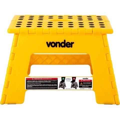 Banqueta Plastica Dobravel 220mm Amarela Vonder