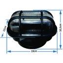 Ver imagem 2 de Kit 6 Arandela Oval Preta Tipo Tartaruga Pvc para Led