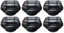 Ver imagem 1 de Kit 6 Arandela Oval Preta Tipo Tartaruga Pvc para Led