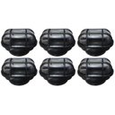 Ver imagem 1 de Kit 6 Arandela Oval Preta Tipo Tartaruga Pvc para Led