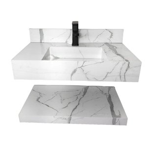 Pia em Porcenato C/prateleira Branco Carrara 71x35