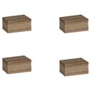 Ver imagem 1 de Kit Pés para Guarda Roupa e Modulos com 1 ou 2 Portas Carvalho 4 Pés