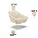 Ver imagem 7 de Kit 2 Poltronas Giratória Giovana Corino Bege Base Cromada - D'Rossi