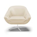 Ver imagem 3 de Kit 2 Poltronas Giratória Giovana Corino Bege Base Cromada - D'Rossi