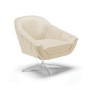 Ver imagem 4 de Kit 2 Poltronas Giratória Giovana Corino Bege Base Cromada - D'Rossi
