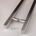 Ver imagem 4 de Puxador Porta Pivotante Madeira Vidro 60cm Inox 304 Escovado - Brinovar