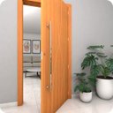 Ver imagem 6 de Puxador Porta Pivotante Madeira Vidro 60cm Inox 304 Escovado - Brinovar