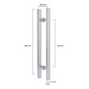 Ver imagem 7 de Puxador Porta Pivotante Madeira Vidro 60cm Inox 304 Escovado - Brinovar