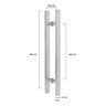 Puxador Porta Pivotante Madeira Vidro 60cm Inox 304 Escovado - Brinovar - 7