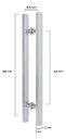 Ver imagem 7 de Puxador Porta Pivotante Madeira Vidro 60cm Inox 304 Escovado - Brinovar