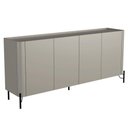 Ver imagem 6 de Aparador Buffet para Sala de Jantar 4 Portas Pés Industrial Preto Naim I03 Grigio - Lyam Decor