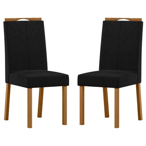 Cadeira para Mesa de Jantar Anitta Kit 2 Peças Ype Veludo Preto – New Ceval