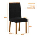 Ver imagem 2 de Cadeira para Mesa de Jantar Anitta Kit 2 Peças Ype Veludo Preto – New Ceval