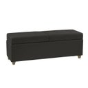 Ver imagem 4 de Canto Alemão Recamier Bau + Painel Paris 140cm Corino Preto - Clique Decor