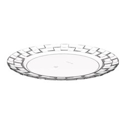 Jogo 72 Pratos Médios 19cm Plástico Transparente Servir Sobremesa Doces Mesa Posta Crippa - 3