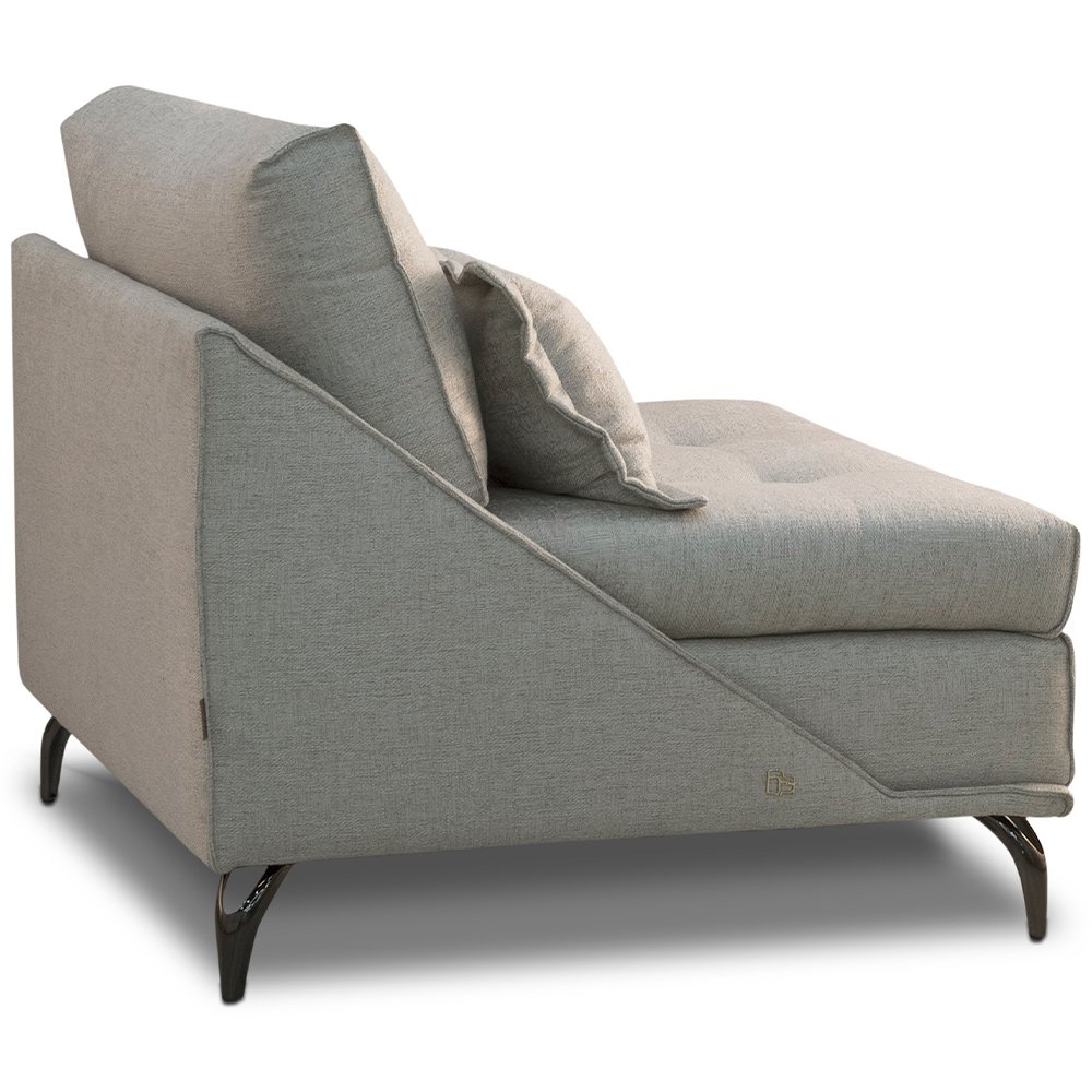 Sofá Chaise Longue para Sala Living Abby T03 Linho Urano - Lyam Decor - 6