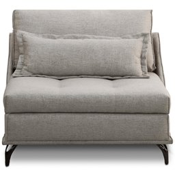 Sofá Chaise Longue para Sala Living Abby T03 Linho Urano - Lyam Decor - 1