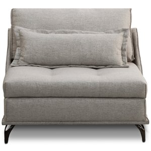 Sofá Chaise Longue para Sala Living Abby T03 Linho Urano - Lyam Decor