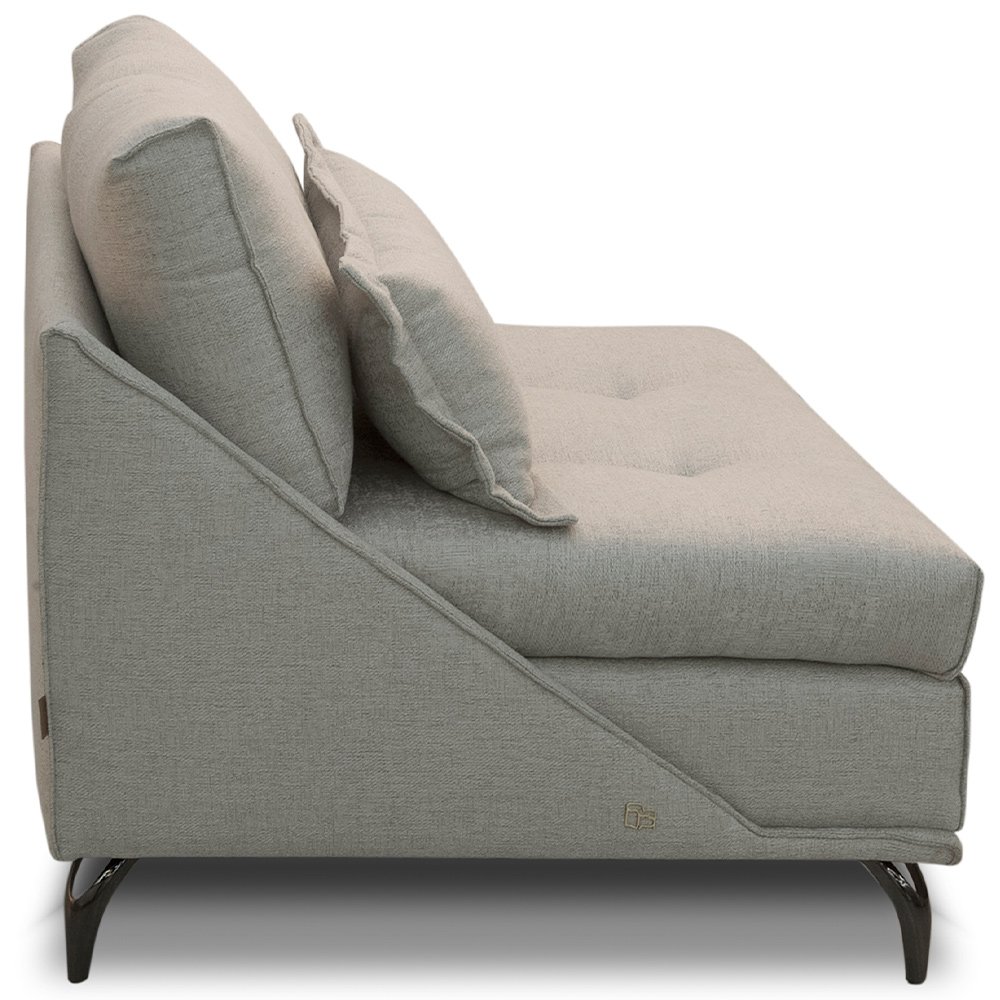 Sofá Chaise Longue para Sala Living Abby T03 Linho Urano - Lyam Decor - 5
