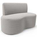 Ver imagem 1 de Sofá 2 Lugares 140cm Orgânico para Sala de Estar Living Larissa L02 Bouclê Cinza - Lyam Decor