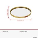 Ver imagem 2 de Bandeja Decorativa de Metal Dourado 3x23x23cm Servir Mesa Organizar Café