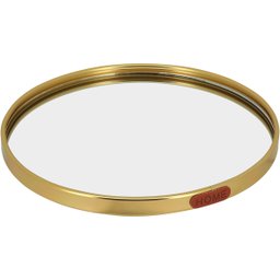 Bandeja Espelhado Metal 23x23cm Dourado Decorativo para Servir - 1