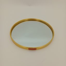 Bandeja Espelhado Metal 23x23cm Dourado Decorativo para Servir - 3