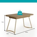Ver imagem 4 de Conjunto Sala de Jantar 4 Cadeiras Belle Carraro Carvalho Dourado