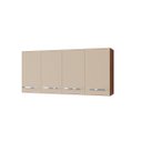 Ver imagem 3 de Armário Aéreo 4 Portas e Balcão 3 Portas 120 Cm Vitoriana Savana / Off White