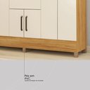 Ver imagem 7 de Guarda-roupa Solteiro Munique 8 Portas 2 Gavetas Cinamomo/off White - Demóbile