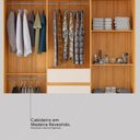 Ver imagem 5 de Guarda-roupa Solteiro Munique 8 Portas 2 Gavetas Cinamomo/off White - Demóbile