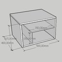 Ver imagem 2 de Mesa Lateral Amadeirado Aparador de Sofa Sala Mesa Lateral Cama Mesa de Canto Mesa de Cabeceira